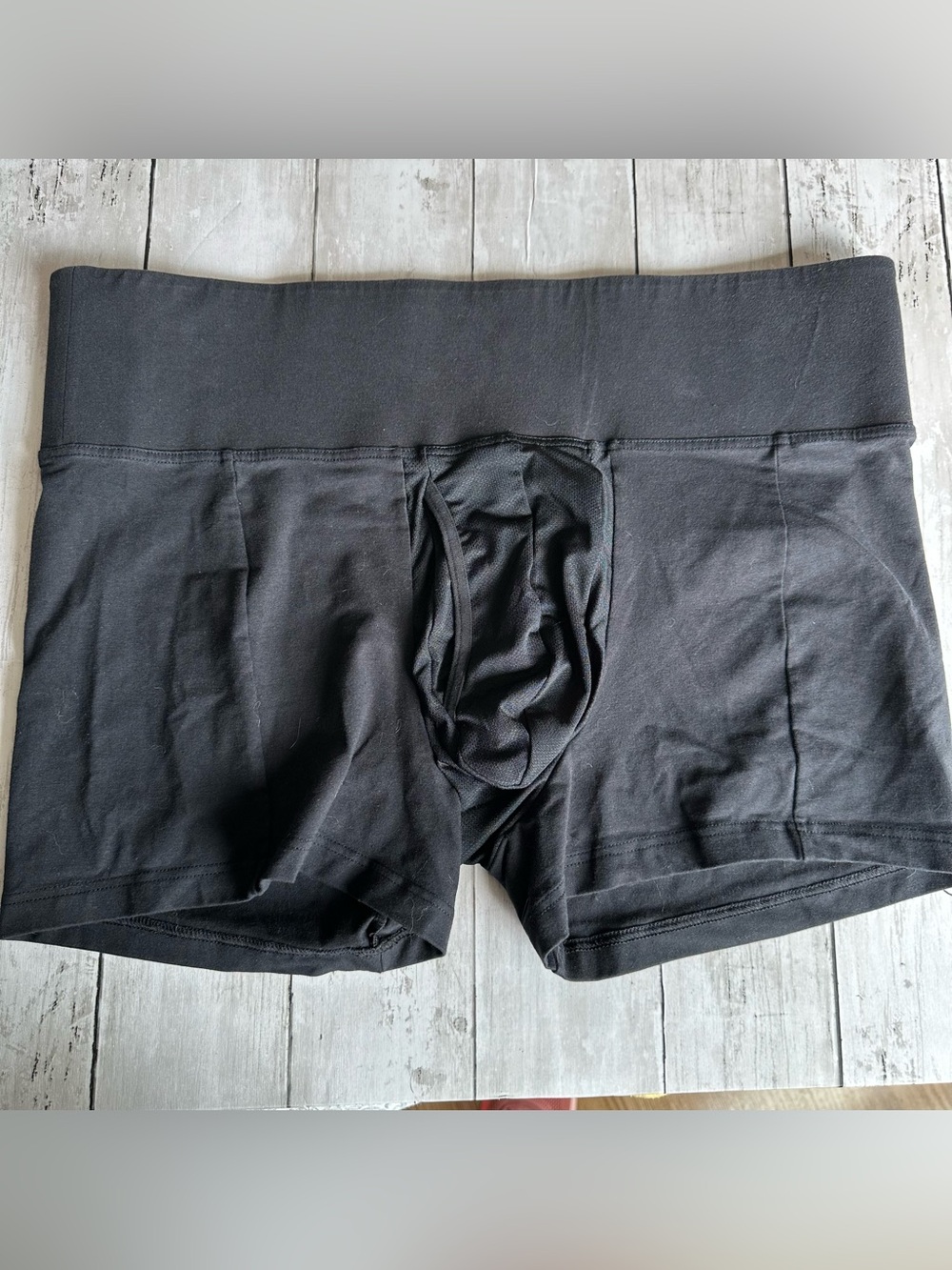 PREOWNED SPANX MENS BLACK BOXER BRIEF UNDERWEAR SIZE XL MENS